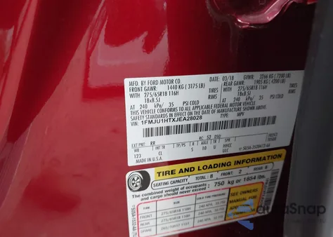 2018 Ford Expedition Xlt from USA, damaged, VIN 1FMJU1HTXJEA28028